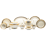 Thailand Dinner Set, 113 Pieces -Gold -Porcelain
