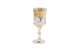 Bohemia Crystal Goblet Set, 6 Pieces -Gold