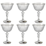 Bohemia Crystal Cocktail Set, 6 Pieces -Silver -180 ml