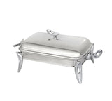 Royal Alfredo Rectangular Food Warmer -Silver -3 Lit. -Stainless Steel