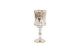 Bohemia Crystal Goblet Set, 6 Pieces -Silver & Gold