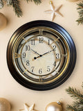 Wall Clock -56x56 cm -Brown & Gold
