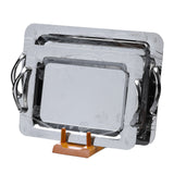 Arsha Rectangular Tray with Handles, 2 Pieces -Stainless Steel 18/10