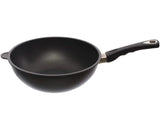 AMT Wok with Black Handle -Cast Aluminium -28 cm