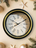 Wall Clock -29.2x29.2 cm -Black & Beige