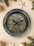 Wall Clock -45.8x45.8 cm -Grey & Gold