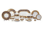 Falkenporzellan Dinner Set, 112 Pieces -Blue & Gold -Porcelain