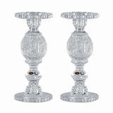 Bohemia Crystal Candle Holder Set, 2 Pieces -25 cm