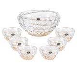 Bohemia Crystal Diamond Bowl Set, 7 Pieces