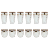 Bohemia Crystal Longdrink & Tumbler Set, 12 Pieces -Gold & Silver