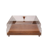 Rectangular Wooden Tray with Acrylic Lid -32x26 cm