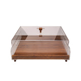 Rectangular Wooden Tray with Acrylic Lid -39x37 cm
