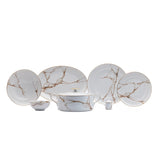 Falkenporzellan Marble Dinner Set, 59 Pieces -Gold -Porcelain
