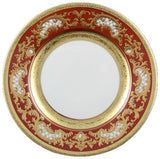 Falkenporzellan Dinner Set, 112 Pieces -Red & Gold -Porcelain
