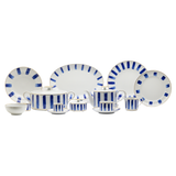 Falkenporzellan Dinner Set, 112 Pieces -Blue & Gold -Porcelain