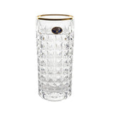 Bohemia Crystal Longdrink Diamond Set, 6 Pieces -Gold -260 ml