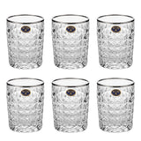 Bohemia Crystal Tumbler Diamond Set, 6 Pieces -Silver -230 ml