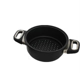 AMT Non-Stick Cooking Set with Steamer, 3 Pieces -Cast Aluminium -20 cm