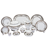 Falkenporzellan Dinner Set, 112 Pieces -Silver -Porcelain