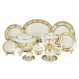 Falkenporzellan Dinner Set, 112 Pieces -Gold -Porcelain