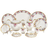 Falkenporzellan Dinner Set, 112 Pieces -Gold & Flowers -Porcelain