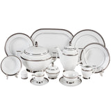 Falkenporzellan Dinner Set, 112 Pieces -Silver -Porcelain