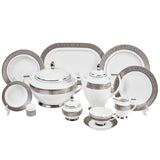 Falkenporzellan Dinner Set, 112 Pieces -Silver -Porcelain