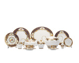 Falkenporzellan Dinner Set, 112 Pieces -Blue & Gold -Porcelain