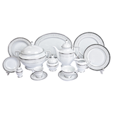 Falkenporzellan Dinner Set, 112 Pieces - Silver - Porcelain