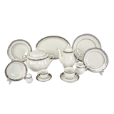 Falkenporzellan Dinner Set, 112 Pieces -Silver -Porcelain