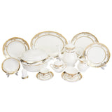 Falkenporzellan Dinner Set, 112 Pieces -Gold -Porcelain