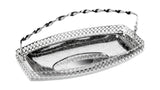Queen Anne Bon Bon Tray Swing Handle -24x13cm -Silver Plated