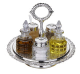 Queen Anne Revolving Cruet Set, 5 Pieces -18.5 Dia cm