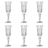 Bohemia Crystal Flute Set, 6 Pieces -150 ml