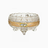 Bohemia Crystal Plate with Legs -Gold -25.5 cm