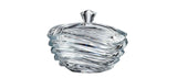 Bohemia Crystal Wavy Bonbonniere with Cover -22 cm