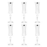 Bohemia Crystal Flute Set, 6 Pieces -190 ml