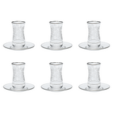 Pasabahce Istikana with Saucer Set, 12 Pieces -Silver