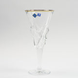 Bohemia Crystal Goblet Set, 6 Pieces -Gold