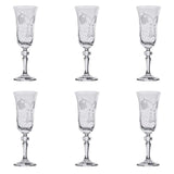Bohemia Crystal Flute Set, 6 Pieces -150 ml
