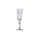 Bohemia Crystal Flute Set, 6 Pieces -150 ml