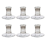 Pasabahce Istikana with Saucer Set, 12 Pieces -Silver