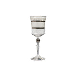 Bohemia Crystal Goblet Set, 6 Pieces -Silver