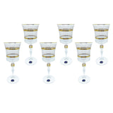 Bohemia Crystal Goblet Set, 6 Pieces -Gold