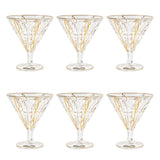 Bohemia Crystal Cocktail Set, 6 Pieces -Gold