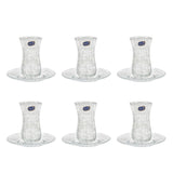 Bohemia Crystal Istikana with Saucer Set, 12 Pieces