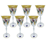 Bohemia Crystal Goblet Set, 6 Pieces