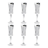 Bohemia Crystal Flute Diamond Set, 6 Pieces -120 ml