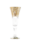 Bohemia Crystal Flute Set, 6 Pieces -Gold