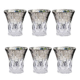 Bohemia Crystal Tumbler Set, 6 Pieces -Silver